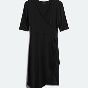 GOLDRAY Black Wrap Dress